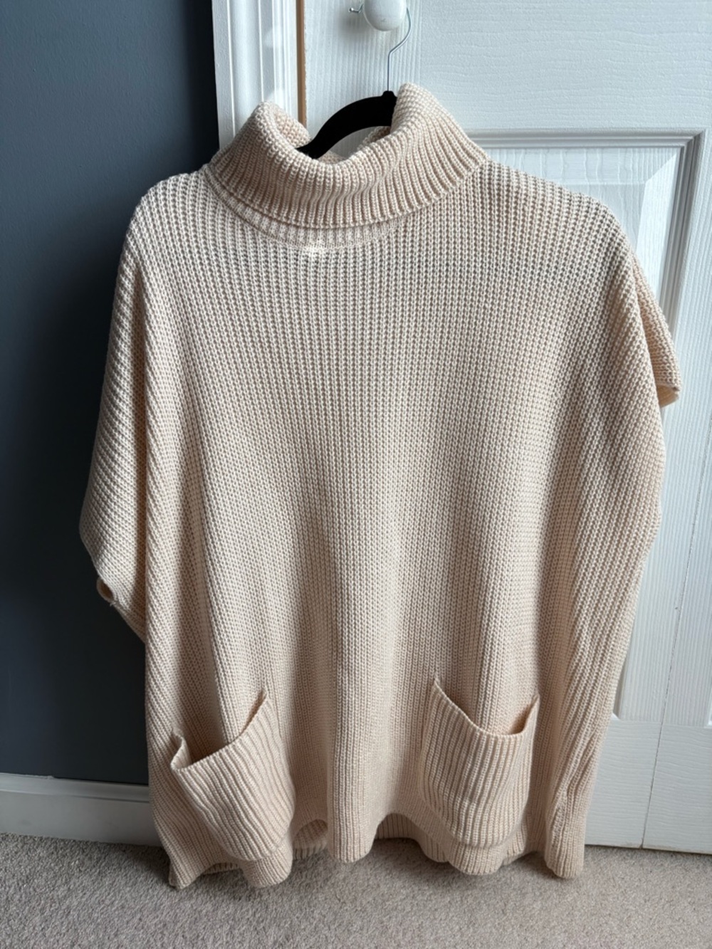 SHEIN Oversized Turtleneck Poncho Sweater